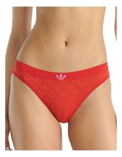 Microterrot Monogram Logo Bikini Brief Underwear in Better Scarlett