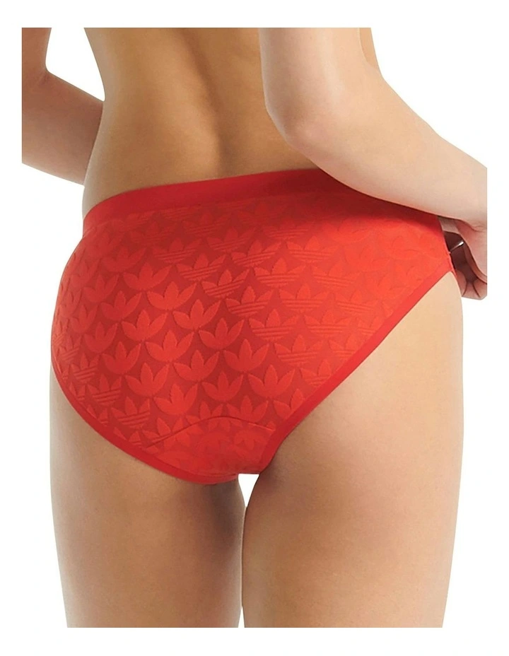 Microterrot Monogram Logo Bikini Brief Underwear in Better Scarlett image 2