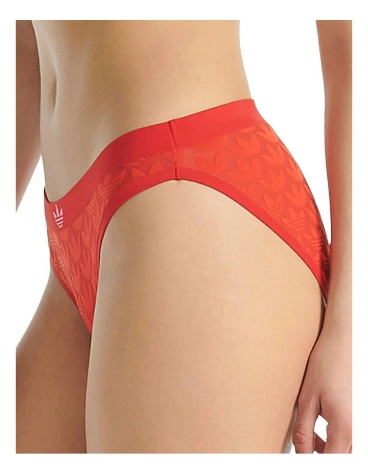 Microterrot Monogram Logo Bikini Brief Underwear in Better Scarlett image 3