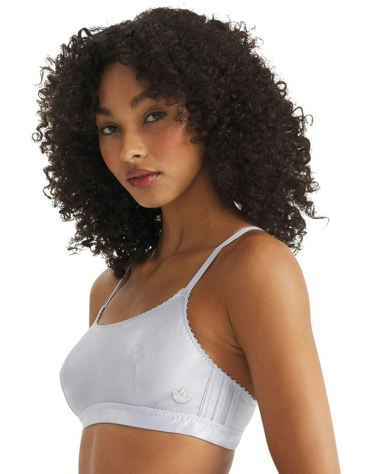 Comfort Satin Unlined Bandeau Bralette in Crystal Sky image 3