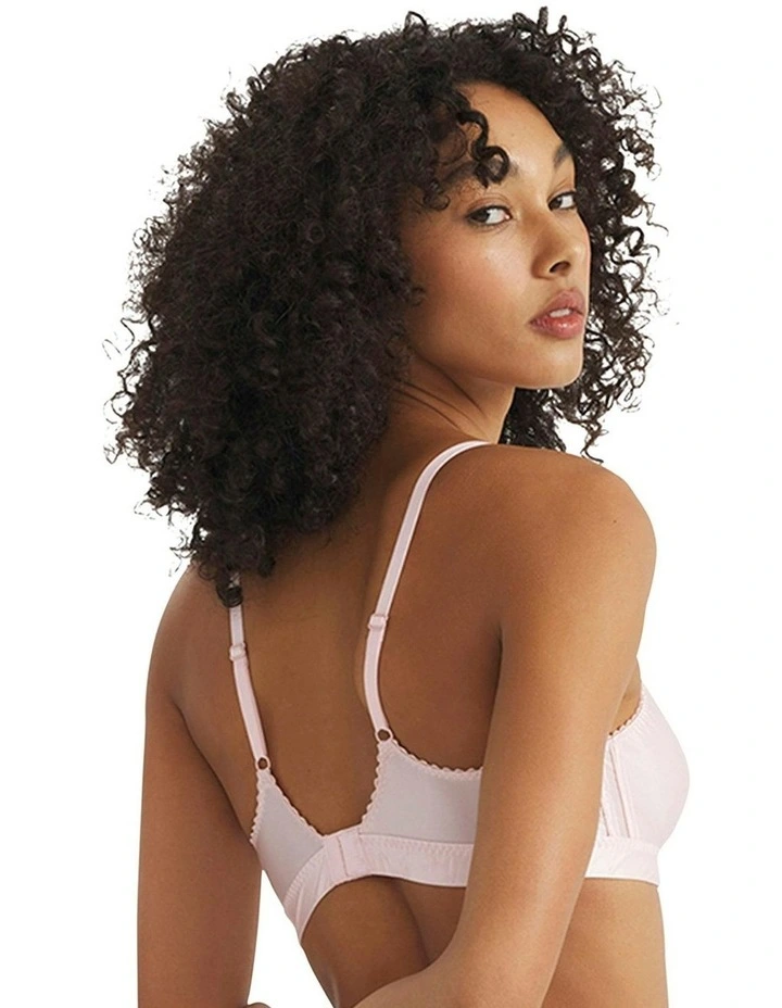 Comfort Satin Unlined Bandeau Bralette in Sandy Pink image 2