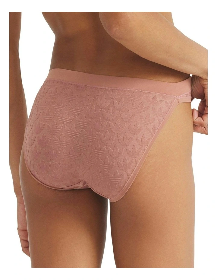 Microterrot Monogram Logo Bikini Brief Underwear in Clay image 2
