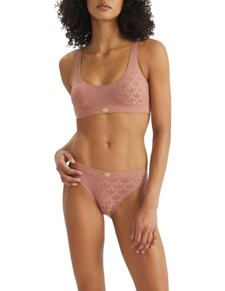 Microterrot Monogram Logo Bikini Brief Underwear in Clay image 4