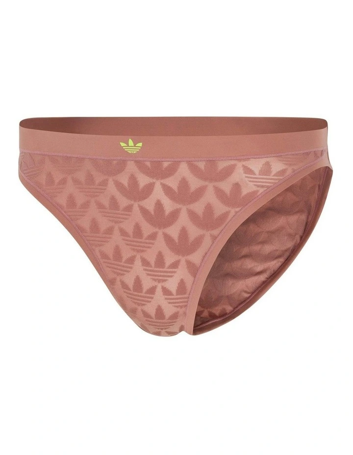 Microterrot Monogram Logo Bikini Brief Underwear in Clay image 5