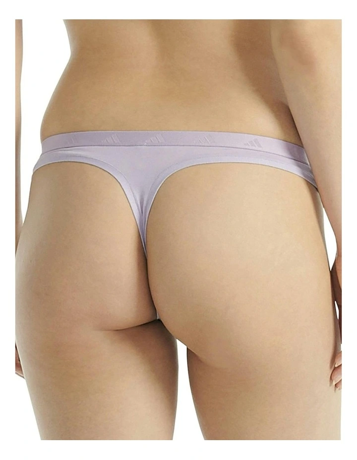 Active Essentials Cotton Low Rise Thong Pack of 3 in Assorted image 3