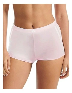 Active Essentials Cotton 3 Stripes Shorty Brief in Clear Pink
