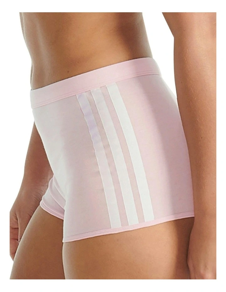 Active Essentials Cotton 3 Stripes Shorty Brief in Clear Pink image 3