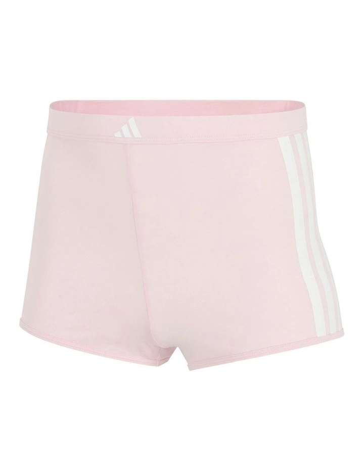 Active Essentials Cotton 3 Stripes Shorty Brief in Clear Pink image 6