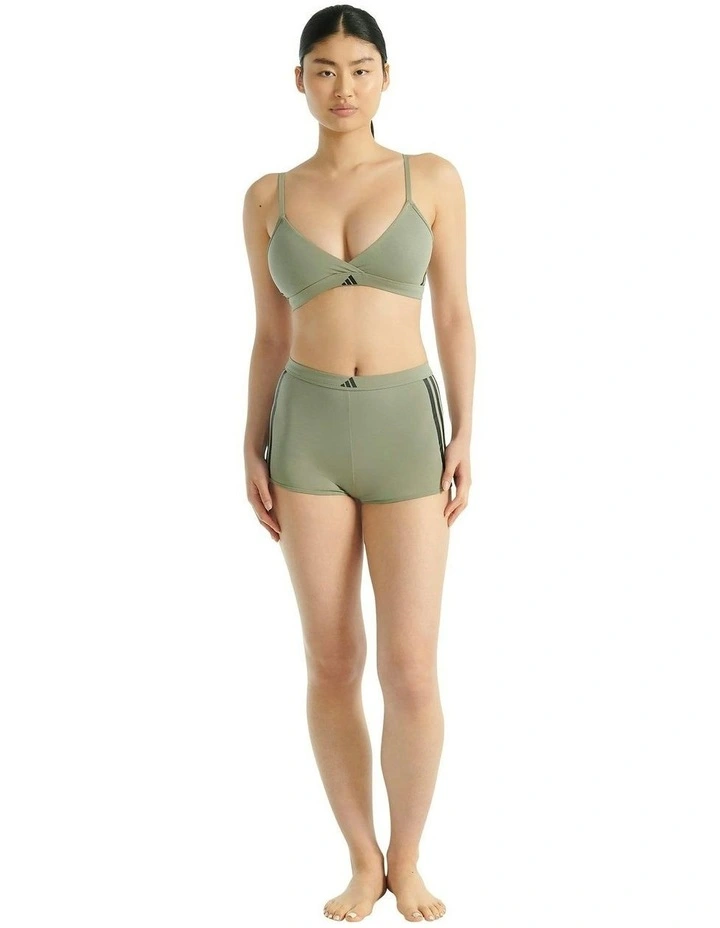 Active Essentials Cotton 3 Stripes Shorty Brief in Silver Pebble image 5