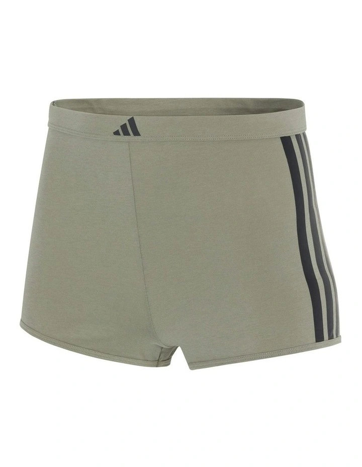 Active Essentials Cotton 3 Stripes Shorty Brief in Silver Pebble image 6