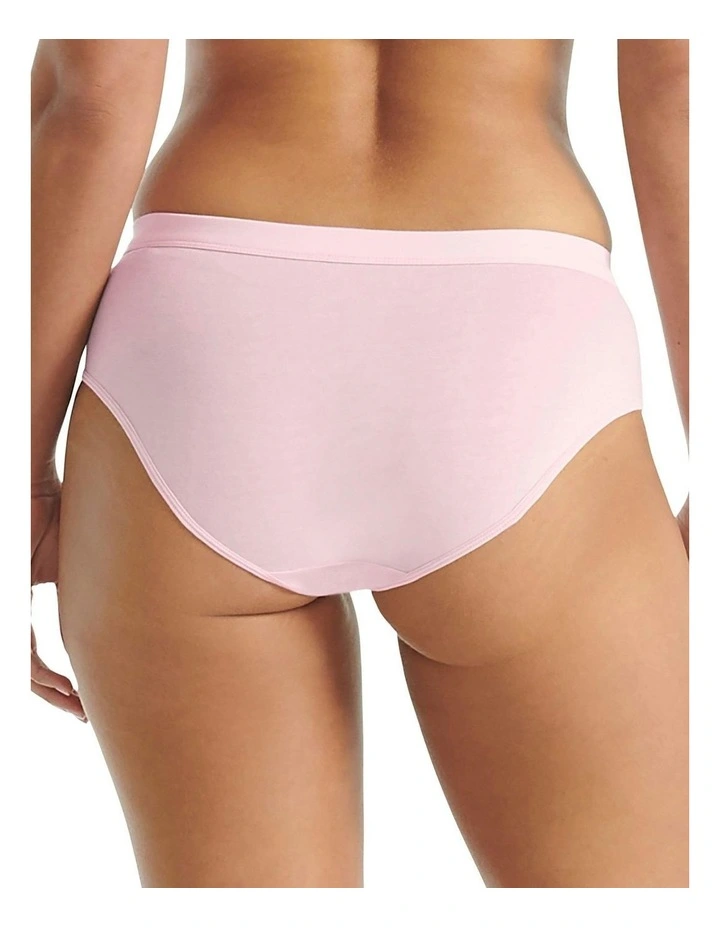 Active Essentials Cotton 3 Stripes Hipster Brief in Clear Pink image 2