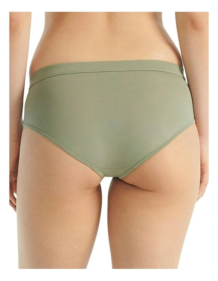 Active Essentials Cotton 3 Stripes Hipster Brief in Silver Pebble image 2