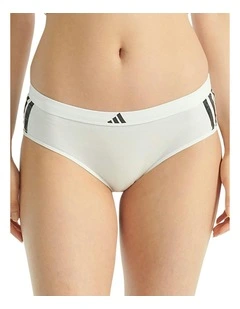 Active Essentials Cotton 3 Stripes Hipster Brief in White