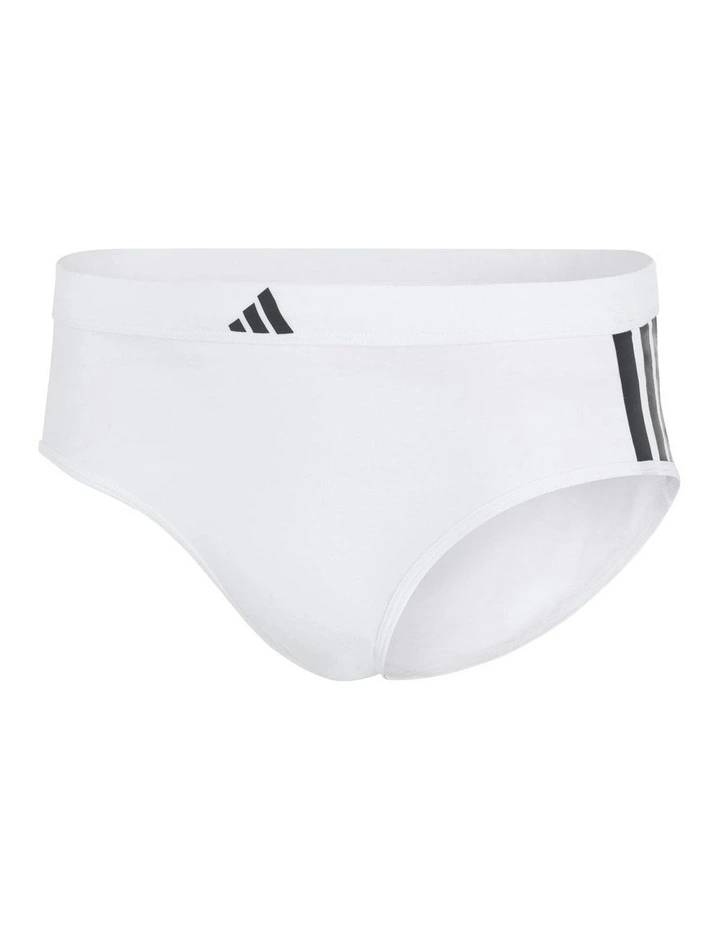 Active Essentials Cotton 3 Stripes Hipster Brief in White image 6
