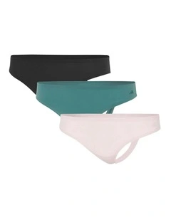 Active Light Flex Thong Underwear Pack of 3  in Assorted