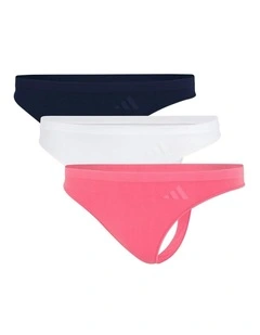 Active Seamless Thong Underwear Pack Of 3 in Assorted