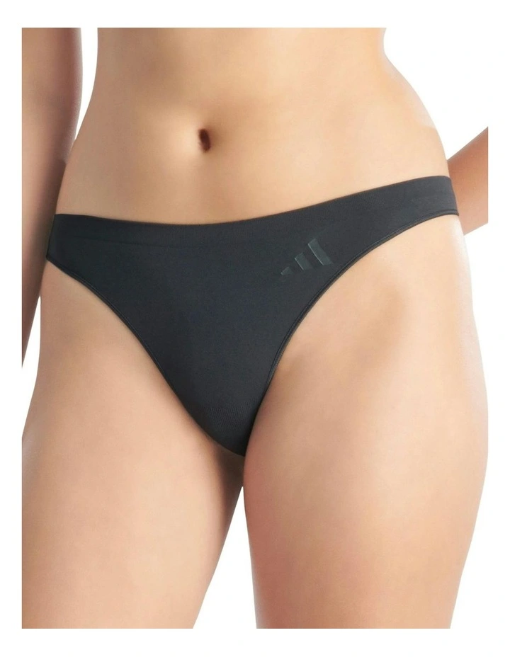 Active Seamless Thong Underwear Pack Of 3 in Black image 2