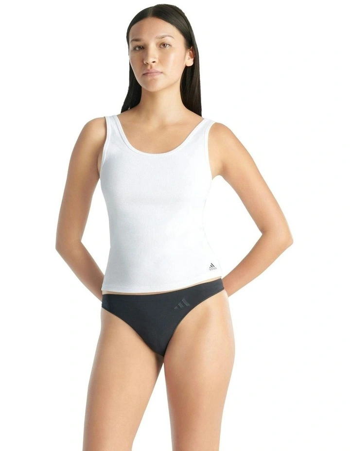 Active Seamless Thong Underwear Pack Of 3 in Black image 5