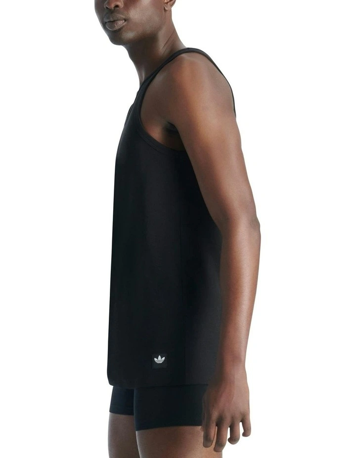 Comfort Rib Cotton Tank Top Pack Of 2 in Black image 4