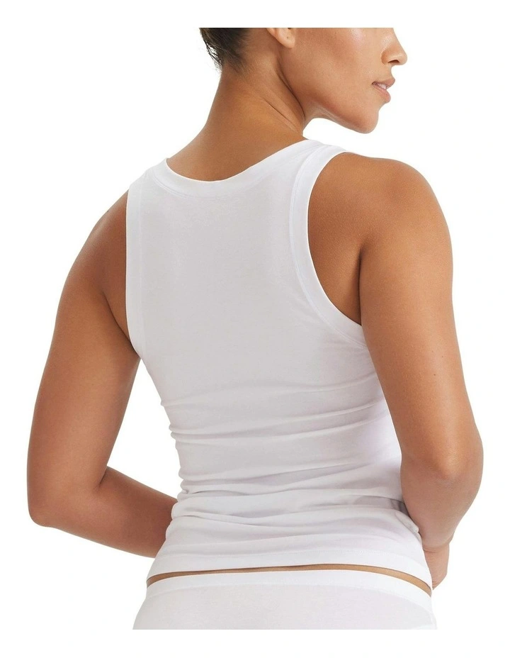 2 Pack Active Modal Comfort Tank Top With Cotton in Black/White image 3