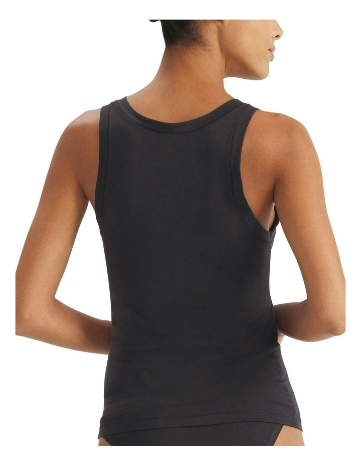 2 Pack Active Modal Comfort Tank Top With Cotton in Black/White image 4