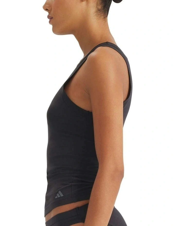 2 Pack Active Modal Comfort Tank Top With Cotton in Black/White image 6