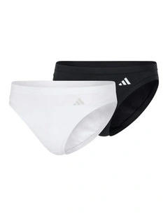 2 Pack Active Modal Comfort Bikini Brief Underwear in Black/White