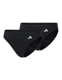 2 Pack Active Modal Comfort Bikini Brief Underwear in Black