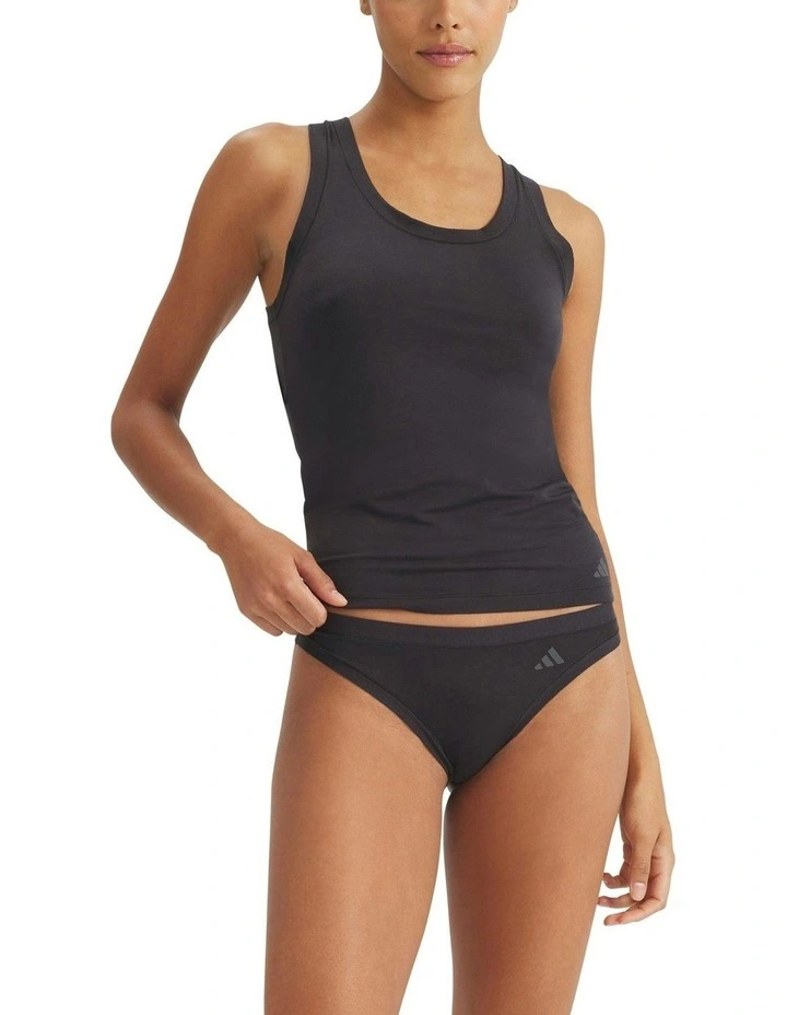 2 Pack Active Modal Comfort Tank Top With Cotton in Black image 5