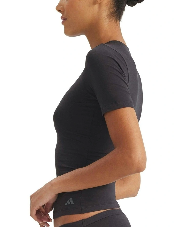 2 Pack Active Modal Comfort T-Shirt With Cotton in Black image 4