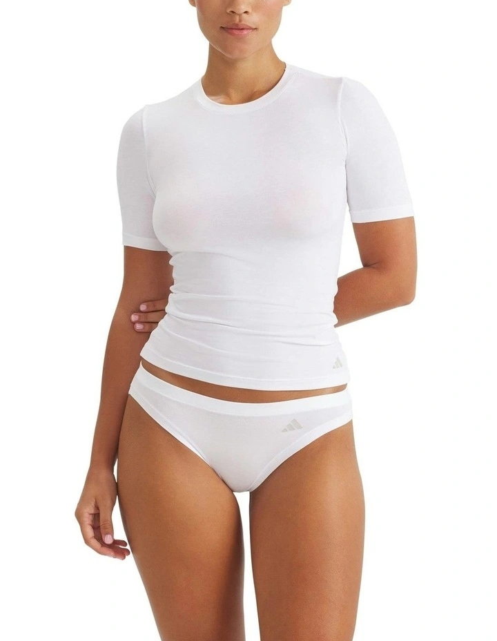2 Pack Active Modal Comfort T-Shirt With Cotton in White image 5