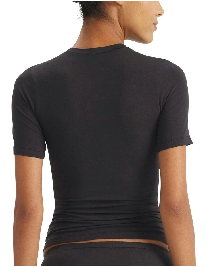 2 Pack Active Modal Comfort T-Shirt With Cotton in Black/White image 4