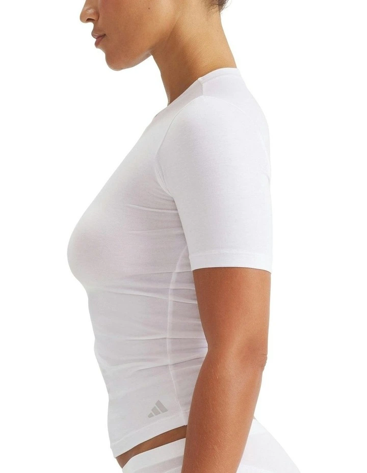 2 Pack Active Modal Comfort T-Shirt With Cotton in Black/White image 7