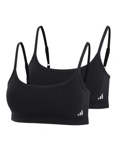 2 Pack Active Modal Comfort Wirefree Bralette With Cotton in Black
