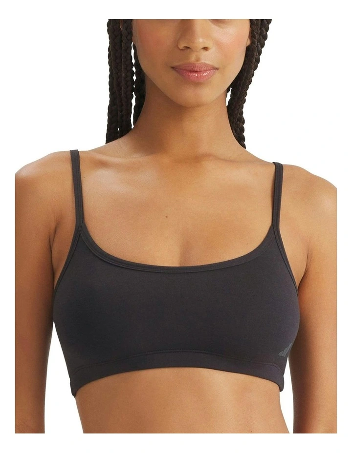 2 Pack Active Modal Comfort Wirefree Bralette With Cotton in Black image 2