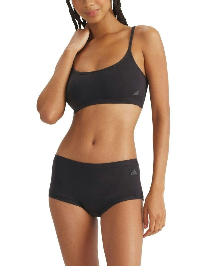 2 Pack Active Modal Comfort Wirefree Bralette With Cotton in Black image 5