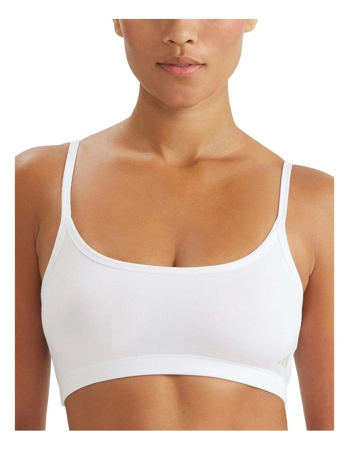 2 Pack Active Modal Comfort Wirefree Bralette With Cotton in White image 2