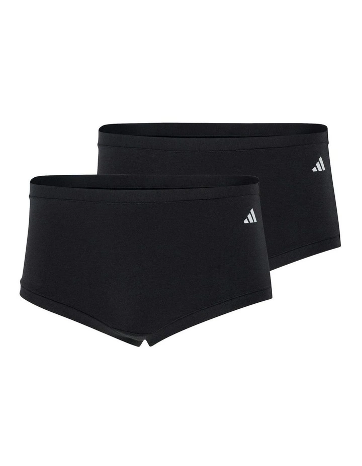 2 Pack Active Modal Comfort Shorty Brief Underwear in Black image 1