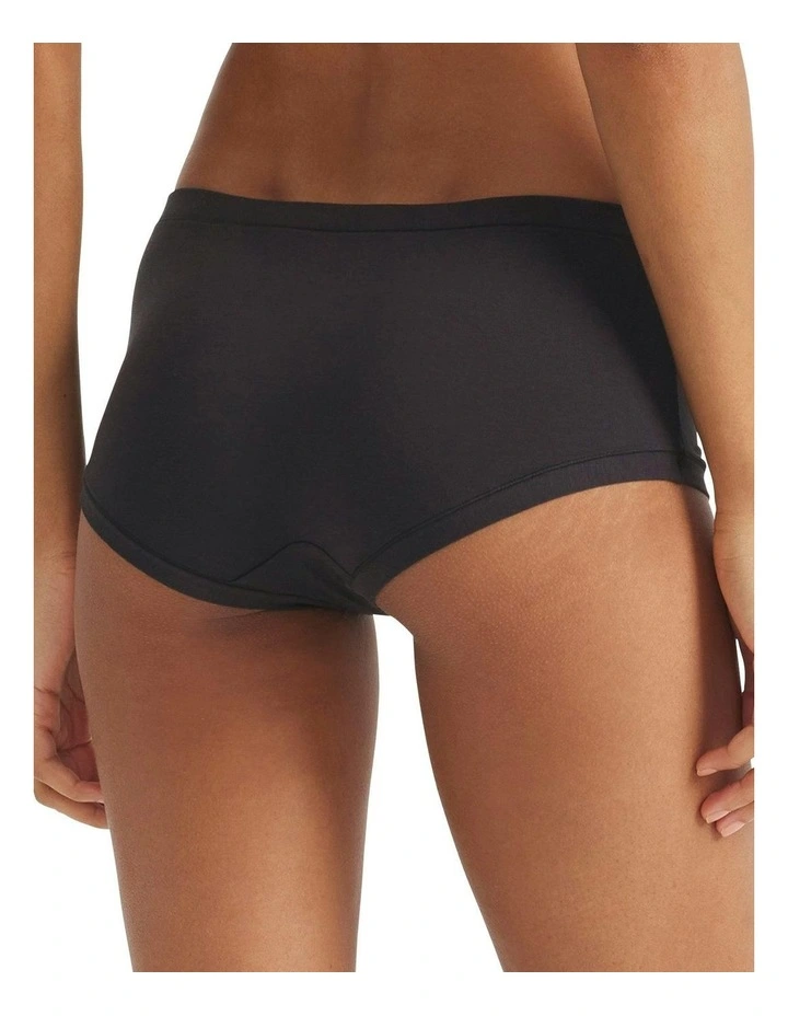 2 Pack Active Modal Comfort Shorty Brief Underwear in Black image 3