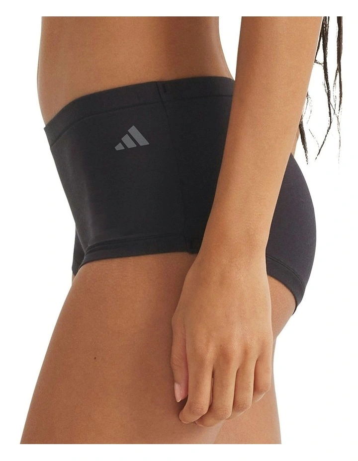 2 Pack Active Modal Comfort Shorty Brief Underwear in Black image 4