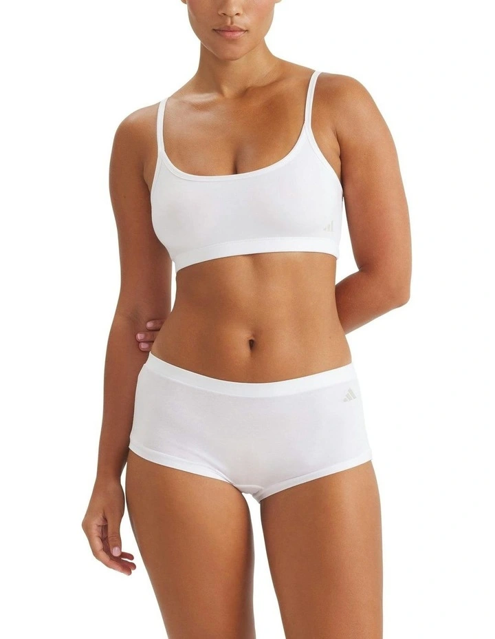 2 Pack Active Modal Comfort Shorty Brief Underwear in White image 5