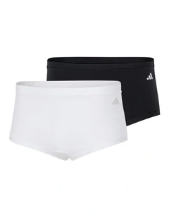 2 Pack Active Modal Comfort Shorty Brief Underwear in Black/White