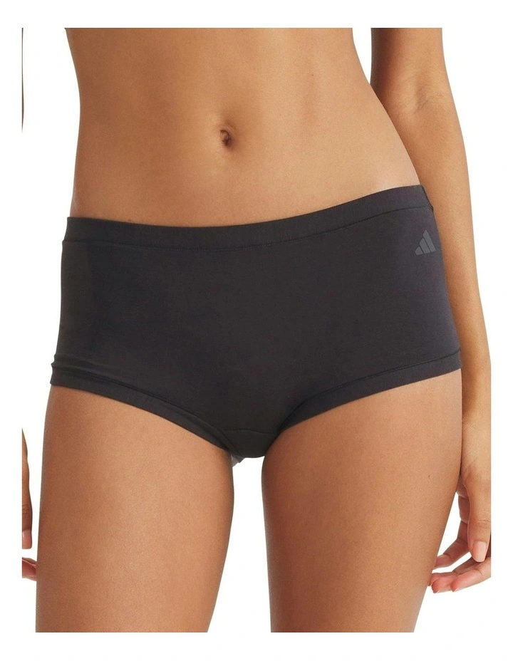 2 Pack Active Modal Comfort Shorty Brief Underwear in Black/White image 5