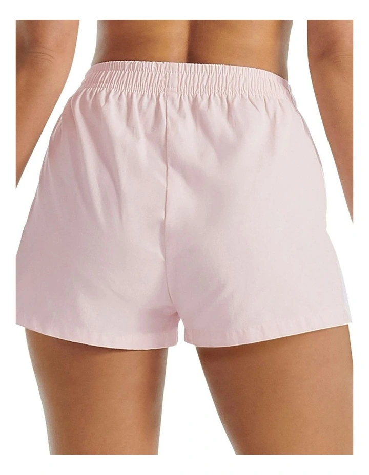 Active Essentials Cotton 3 Stripes Woven Boxer Underwear in Clear Pink image 2