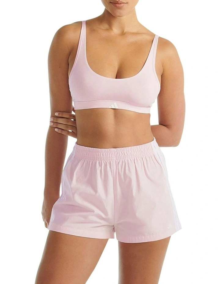 Active Essentials Cotton 3 Stripes Woven Boxer Underwear in Clear Pink image 5