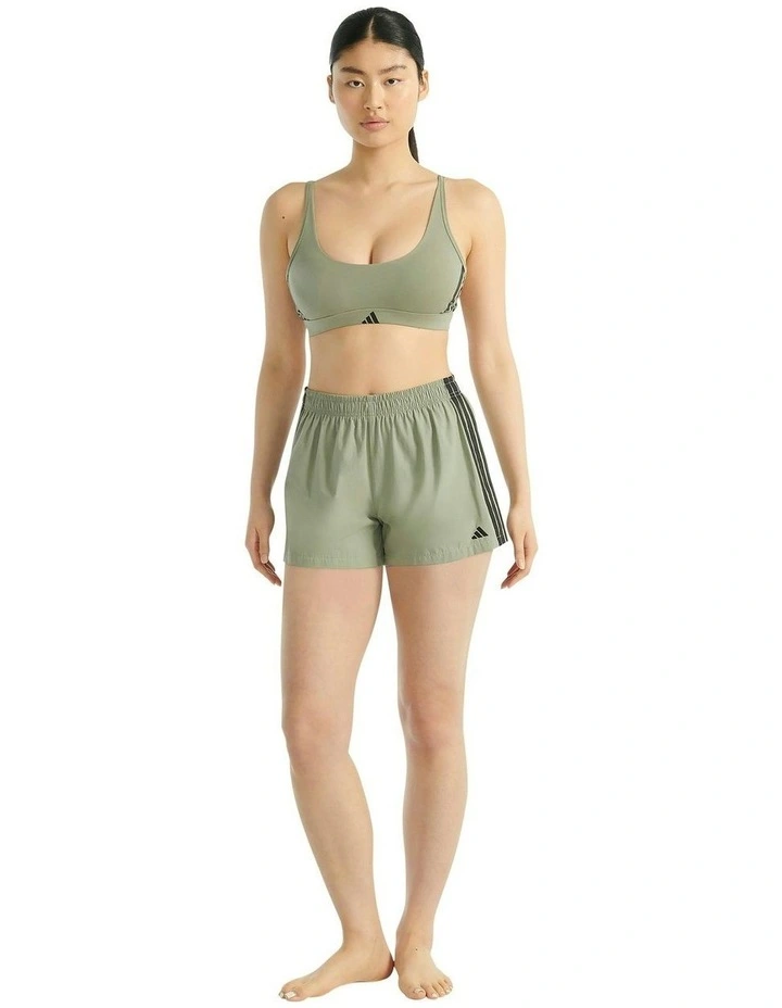 Active Essentials Cotton 3 Stripes Woven Boxer Underwear in Silver Pebble image 4