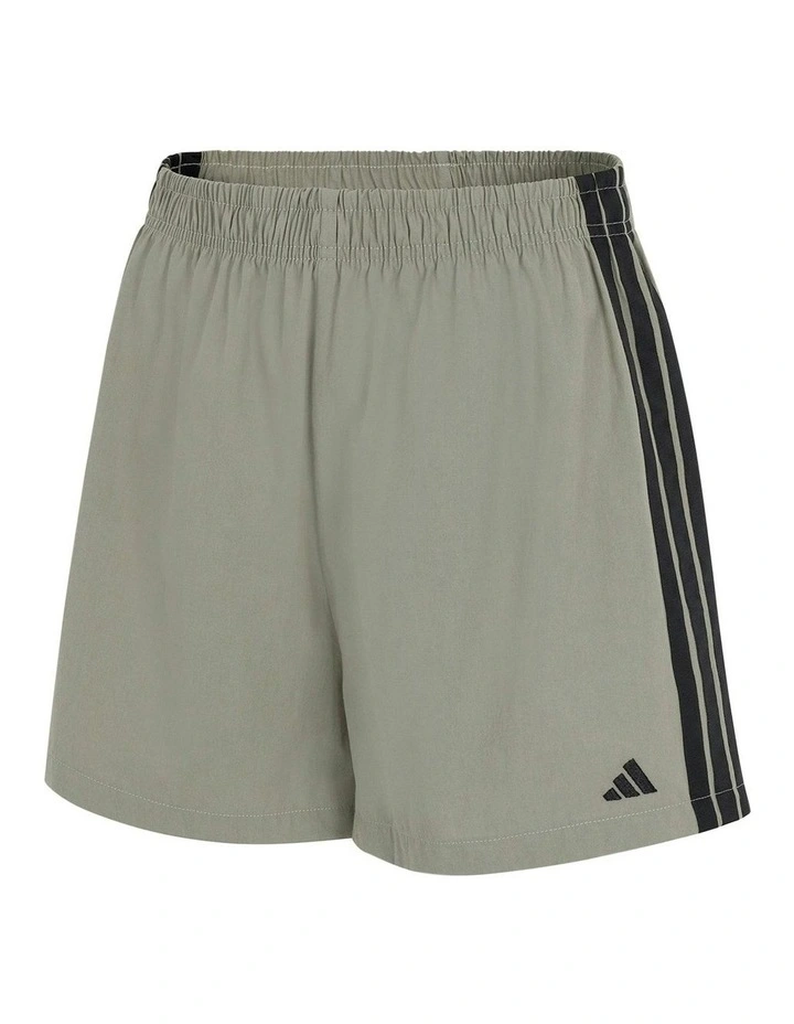 Active Essentials Cotton 3 Stripes Woven Boxer Underwear in Silver Pebble image 6