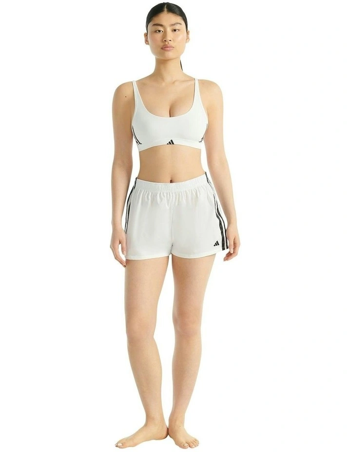 Active Essentials Cotton 3 Stripes Woven Boxer Underwear in White image 4