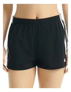 Active Essentials Cotton Stripes Woven Boxer Underwear in Black