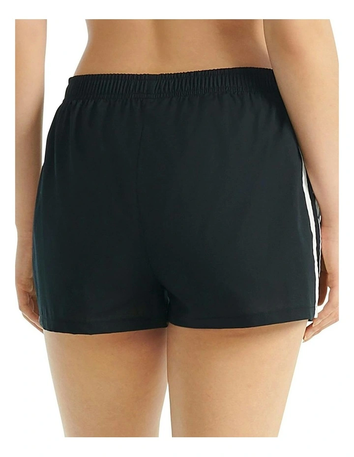 Active Essentials Cotton Stripes Woven Boxer Underwear in Black image 2